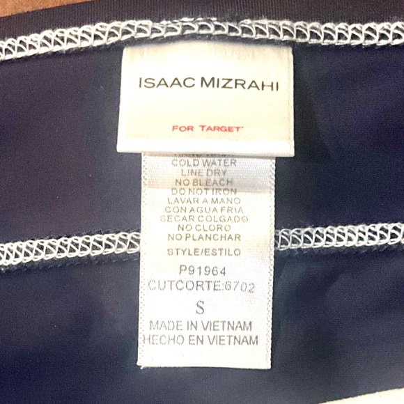 Issac Mizrahi Navy Tankini Swim Top and Bottom set. Sz S & M - Picture 11 of 12
